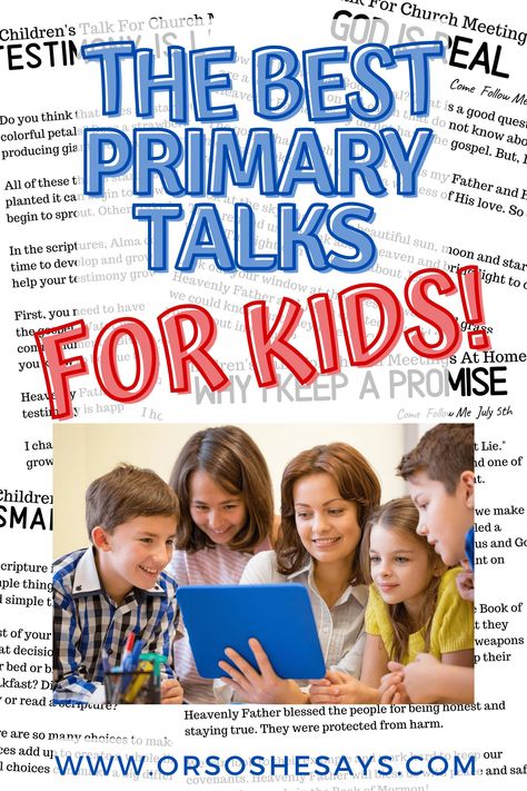 Church at Home ~ Primary Talks The best primary talks for kids are printable talk templates based on the Come Follow Me lessons for Primary. #latterdaysaints #lds #familyhomeevening #comefollowme #ldsprimary Lds Primary Talks, Primary Talks, Lds Talks, Fhe Lessons, Primary Lessons, Visiting Teaching, Lds Primary, Family Home Evening, Month Of July