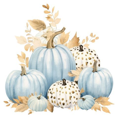 Blue And White Pumpkins, Colored Pumpkins, Pumpkin Fabric, Blue Autumn, Nursery Room Art, Pumpkin Pictures, Square Fabric, Blue Pumpkin, Blue Pumpkins