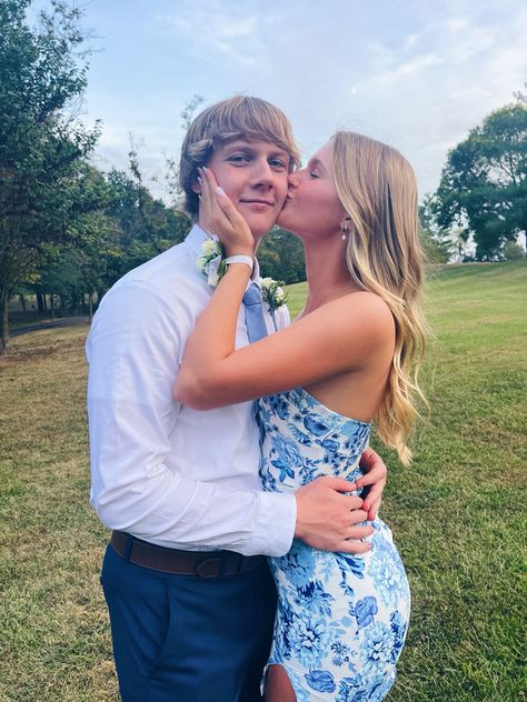 Boyfriend hoco blue dress Hoco Blue Dress, Hoco Dates, Hoco Date, Hoco 2024, Blue Dress, Blue Dresses, Dates, Light Blue, Prom