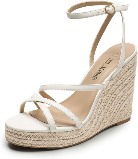 The 1.38-inch platform and 4.53-inch wedge heel work together to form a natural curve, resulting in a beautiful leg line. This design not only provides an elongated and stylish appearance but also ensures comfort is not compromised! Espadrilles Platform, Pearl Hoop Earrings, Platform Wedge Sandals, Sandals For Women, Open Toe Sandals, Platform Wedge, Toe Sandals, Platform Wedges, Amazon Fashion