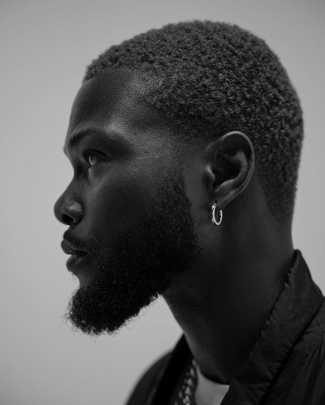 Black Guy Side Profile Drawing, Black Side Profile Male, Black Person Side Profile, Side Profile Portrait Photography, Face Reference Side Profile, Black Man Side Profile, Male Side Profile, Nigeria Art, Side Reference