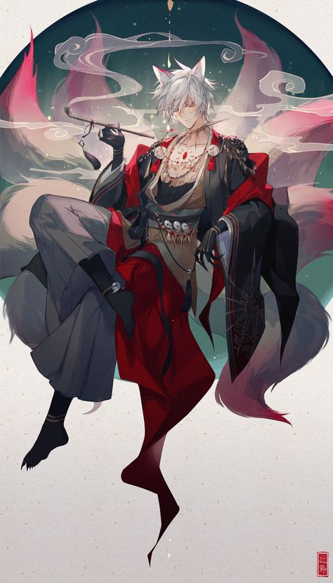 Red Lancer - Fate/Apocrypha - Image #3208565 - Zerochan Anime Image Board Fox Boy, Boy Character, Cool Anime Guys, Boy Art, Dnd Characters, Anime Poses, Cute Anime Guys, An Anime, White Hair