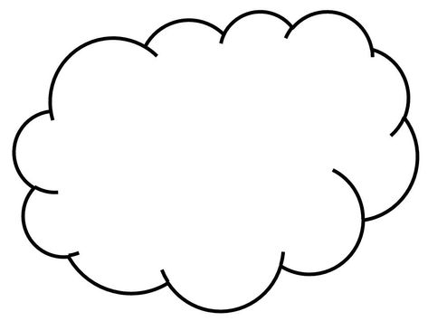 Cloud Line Drawing Cloud Clipart Black And White, Cloud Line Drawing, Cloud Clipart, Giraffe Colors, Image Cloud, Angel Coloring Pages, Today Is Friday, Cloud Illustration, Thought Bubble