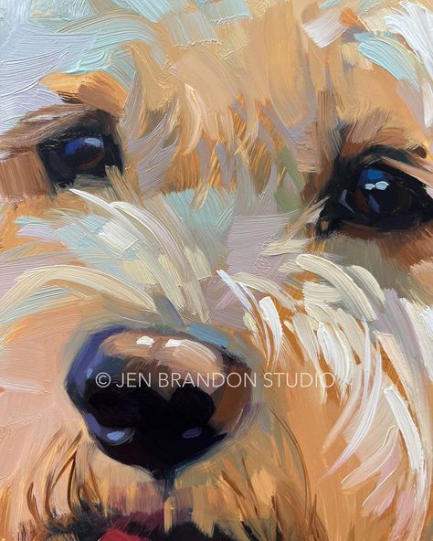 Cavapoo Painting, Maltipoo Painting, How To Paint Dogs, Cute Dog Painting, Dog Paintings Easy, Dog Paintings Acrylic Easy, Goldendoodle Painting, Dog Painting Ideas, 50 Day Challenge