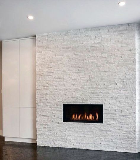 Stacked Stone Fireplace Ideas, Stone Fireplace Ideas, Split Face Tiles, Sparkling White Quartz, White Stone Fireplaces, Stacked Stone Fireplace, Stacked Stone Walls, Stacked Stone Fireplaces, Stone Walls Interior