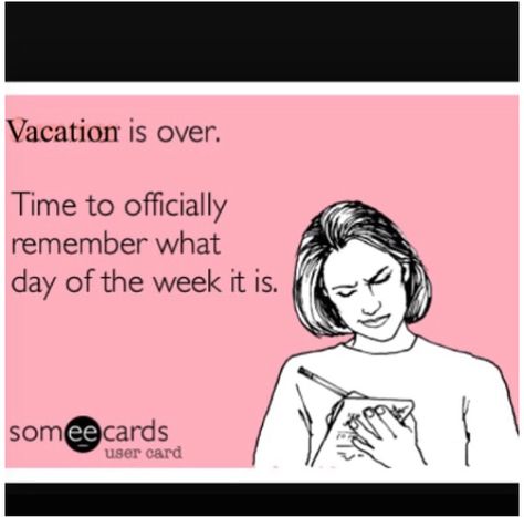 Back to reality. The kids are so bummed to go back. It was great we got to have an entire week off with the whole family, not to mention an awesome vacation. Excited that we've started planning and saving for the next couple vacations, because we can't wait!! Back To Work Quotes, Work After Vacation, Back To Work After Vacation, Verknipte Humor, Vacation Humor, Vacation Quotes, Work Quotes Funny, Call Mom, Back To Reality