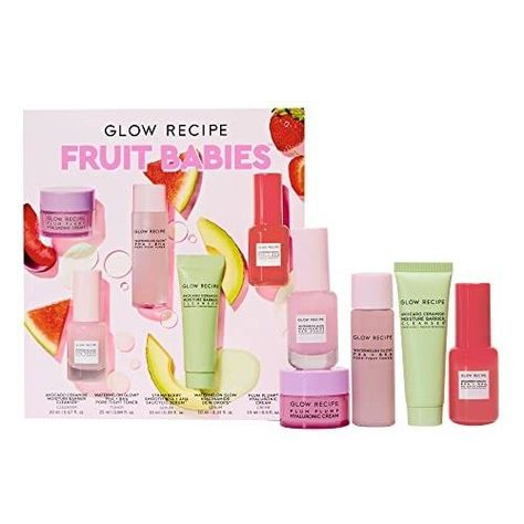 Glow Recipe Fruit Babies, Tissue Paper Fringe, Plum Plump, Niacinamide Dew Drops, Hyaluronic Acid Cream, Glow Drops, Watermelon Glow, Baby Samples, Face Glow