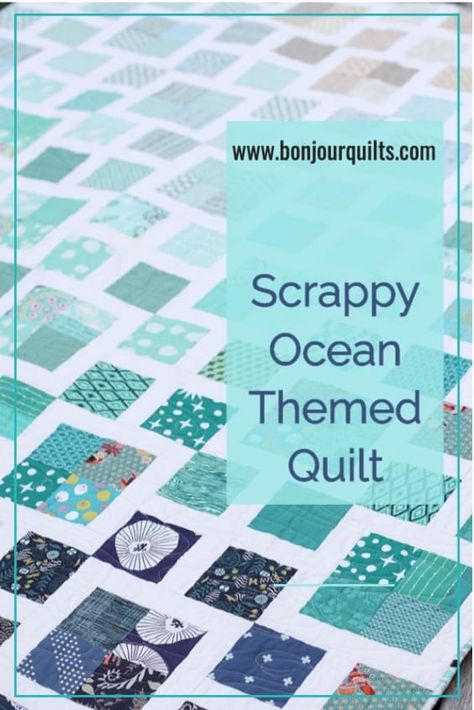 Seaside Quilt Patterns, Ocean Themed Quilts, Beach Quilts Ideas, Beachy Quilts, Lattice Quilt Pattern, Beach Themed Quilts, Ocean Waves Quilt, Ocean Quilt, Layer Cake Quilt Patterns