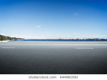 Side view asphalt road on sunny summer day near the sea . | Asphalt road,  Photo, Avatar picture