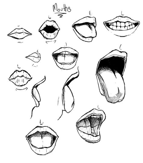 Other resources Oh my god, this was harder than I thought, and doing it in one sitting was probably not a good idea Anyway, I felt like practicing some facial expressions, because I suck at them. I... Open Mouth Drawing, Mouth Shapes, رسم كاريكاتير, Tree Drawings Pencil, Mouth Drawing, 얼굴 그리기, Drawing Faces, Lips Drawing, Digital Paintings