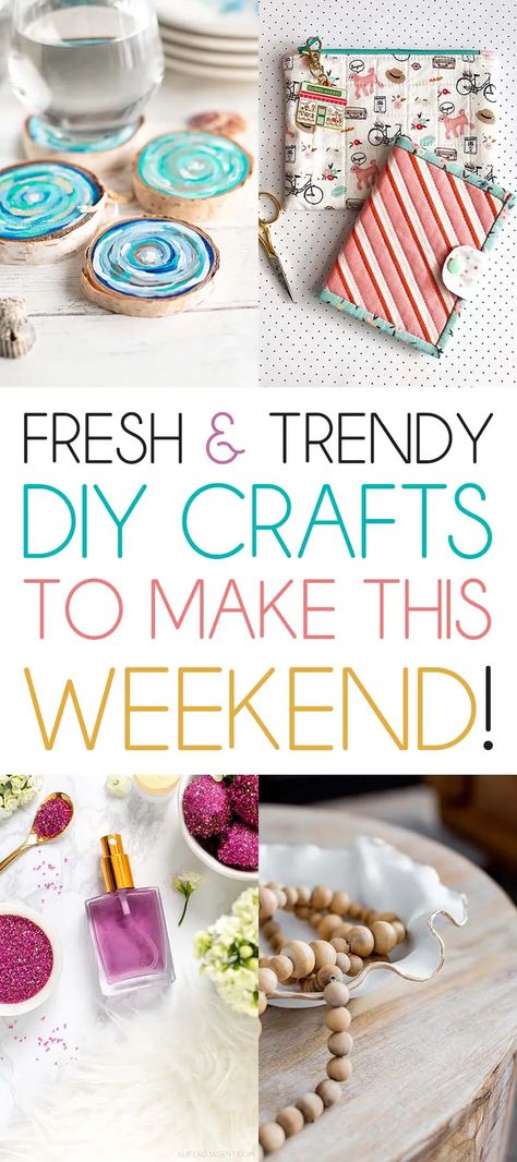 Fresh and Trendy DIY Crafts To Make This Weekend! - The Cottage Market Do you know what it is time for? Fresh and Trendy DIY Crafts To Make This Weekend of course. Tons of inspirational Crafts are waiting for you to choose from. One is perfect to make this weekend! Diy To Sale, Best Diy Crafts, Practical Crafts For Adults, Popular Crafts For 2024, Craft Trends For 2024, Trending Crafts For 2024, Easy Sellable Crafts, Craft Class Ideas, Easy Diy Crafts For Home Decor