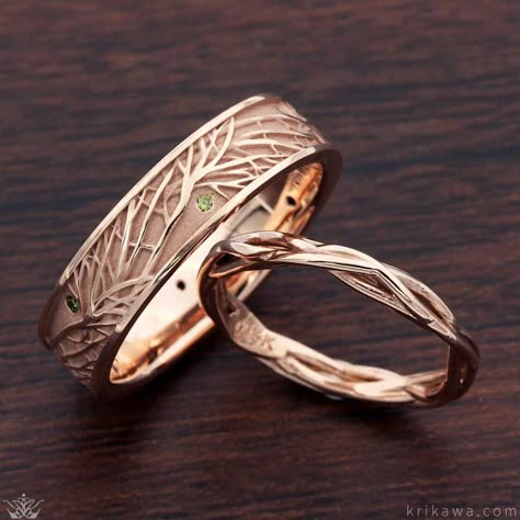 Branch Wedding Band, Tiffany Wedding Rings, Gold Wedding Bands, Matching Wedding Rings, Custom Wedding Rings, Band Design, Wedding Rings Rose Gold, Wedding Rings Unique, Wedding Ring Designs