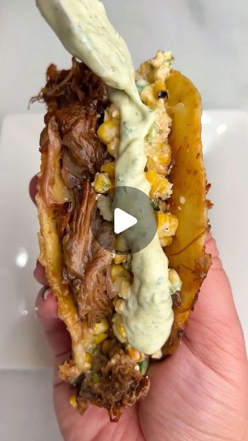 Steak And Elote Tacos, Brisket Elote, Brisket Street Tacos Recipe, Brisket Meals, Beef Brisket Tacos Recipes, Brisket Street Corn Tacos, Brisket Tacos Toppings, Leftover Tenderloin, Mexican Brisket Tacos