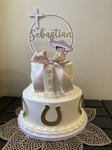 Charro Theme Party For Boys, Charro Bautizo Ideas Boy, Charro Cake, Charro Theme Party, Charro Baptism, Charro Theme, Baptism Decorations Boy, Baptism Decor, Bautizo Ideas