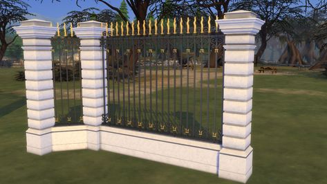 Mod The Sims - Lyon Wrought Iron Fence Vertical Container Gardening, Wrought Iron Fence, Sims 4 Tsr, Cc Mods, Sims 4 Gameplay, Wrought Iron Fences, Fence Decor, Iron Fence, Lyon France