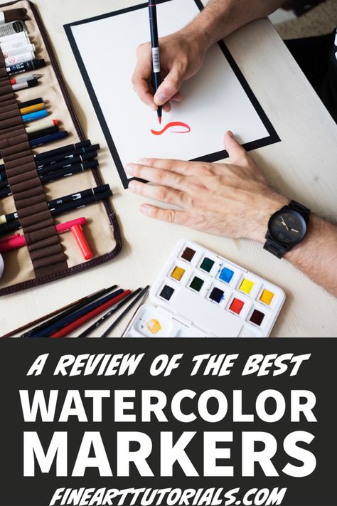 A review and comprehensive comparison of the best watercolor markers for artists. From pro markers, to markers suitable for students, find the best watercolor markers for your practice. #watercolormarker #watercolormarkers #watercolorarts #watercolorsketch #watercolorsupplies #markerart #artsupplies #artist #watercoloring Water Based Markers, Watercolour Markers, Water Color Markers, Pro Markers, Color Markers, Watercolor Markers, Best Watercolor, Watercolor Supplies, How To Draw Steps