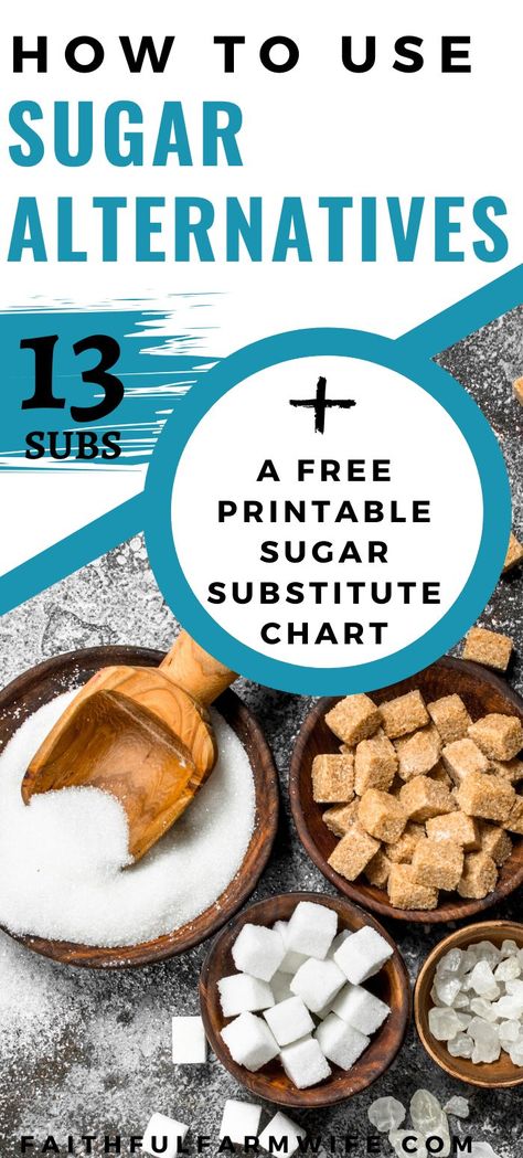 Looking for a quality alternative to white sugar? Check out these 13 sugar substitutes! #sugaralternative #sugarsubstitute #baking #cooking #homemaking #homemade Sugar Substitutes For Baking, Homemade Pancake Syrup, Cream Based Soups, Eating Too Much, Simple Sugar, Sugar Alternatives, Baking Substitutes, Seasoned Bread Crumbs, Money Saving Meals