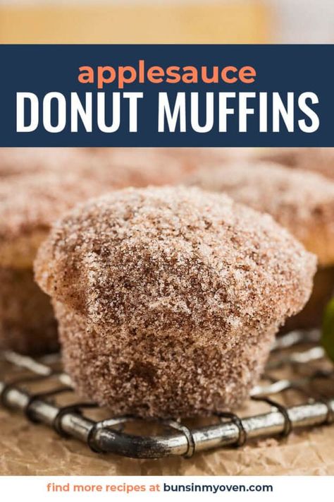 Party Snacks Easy, Applesauce Muffins, Fall Fun Food, Donut Muffins, Apple Sauce Recipes, Apple Sauce, On The Go Snacks, Pancake Mix, Easy Bread