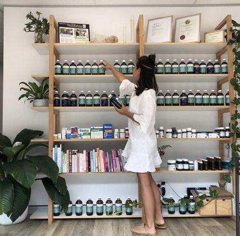 Naturopath Office Design, Naturopath Office, Naturopathy Clinic, Naturopath Clinic, Naturopathic Clinic, Business Office Ideas, Doctor Office Design, Apothecary Decor, Spa Studio