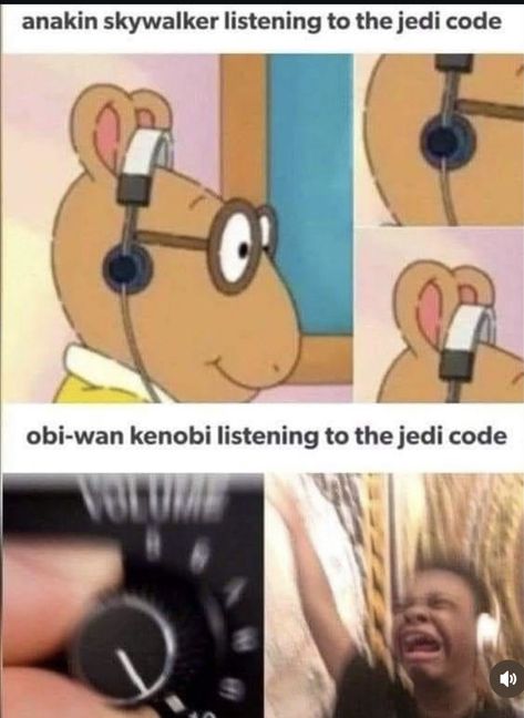 Memes Hilarious So True, Anakin Vs Obi Wan, Star Wars Trivia, Jedi Code, Star Wars Attack Of The Clones, Star Wars Meme, Funny Star Wars Memes, Prequel Memes, Revenge Of The Sith