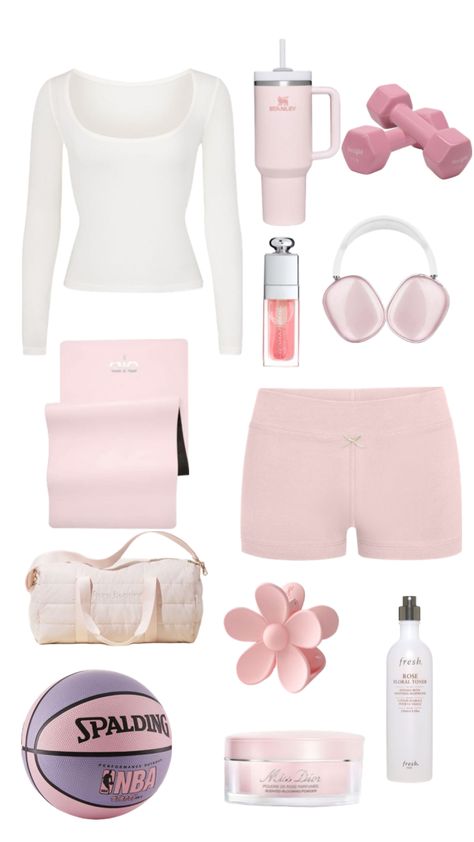 Coquette Routine, Pink Girl Aesthetic, Coquette Outfit Ideas, Girl Pink Aesthetic, Outfits Dr, Gym Outfit Inspo, Outfit Ideaa, Outfit Ideas Korean, Girly Coquette