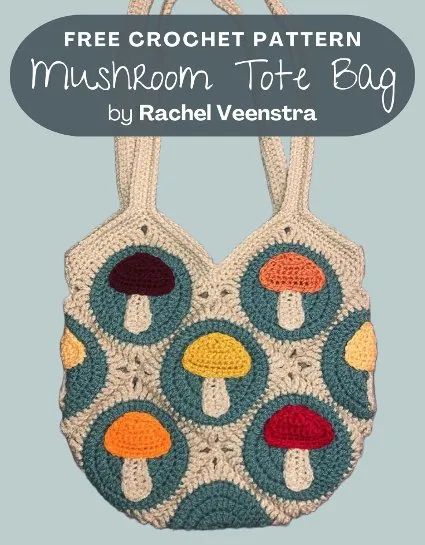 Free Crochet Pattern Mushroom Tote Bag • Free Crochet Patterns Crochet Mushrooms, Mushroom Tote Bag, Mushroom Bag, Crochet Mushroom, Granny Square Bag, Crochet Diy, Crochet Tote, Halloween Crochet, Diy Crochet Projects