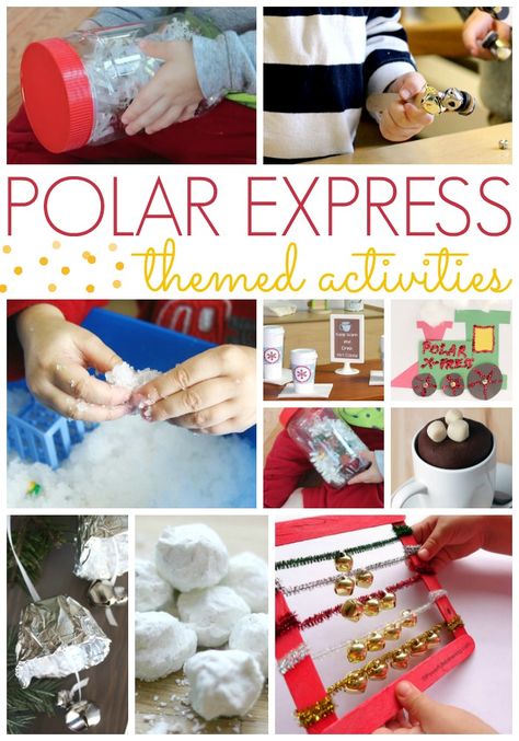 Fun family activities! Perfect for a winter's night to watch Polar Express and then do crafts as a family! Polar Express Activities Preschool, Polar Express Lesson Plans, Polar Express Games, Polar Express Lessons, Polar Express Kid, Polar Express Crafts, Polar Express Activities, Polar Express Bell, Polar Express Christmas Party