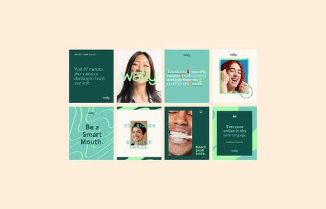 Wally :: Behance Dental Campaign, Dentist Social Media, Dentist Branding, Dental Branding, Dental Social Media, Dental Design, Bright Smile, Skincare Video, Branding Packaging