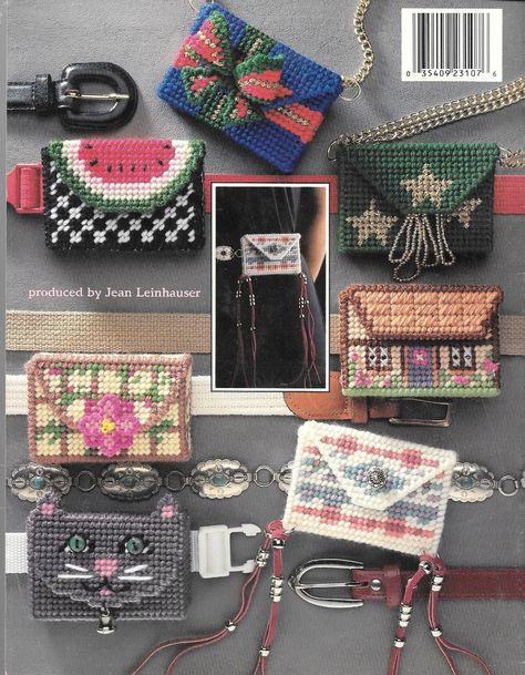 Belt Bags - Plastic Canvas Pattern Book - #3107: AmazonSmile: Books Canvas Bag Diy, Canvas Bag Design, Plastic Canvas Books, Diy Crochet Bag, Plastic Canvas Coasters, Plastic Canvas Pattern, Plastic Canvas Stitches, Plastic Mesh, Diy Bag Designs