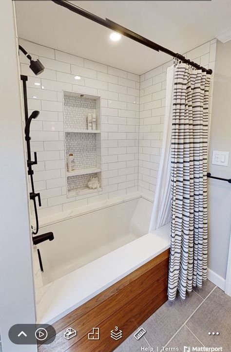 Bathroom Tub Enclosures Ideas, Shower And Bath Remodel, Shower Tub Tile Designs, Tile Shower Bath Combo, Tub Shower Door Ideas, Bath Tub Remodel Ideas, Drop In Tub Surround Tile Alcove, Bathroom Remodel Shower And Tub, Deep Tub Shower Combo