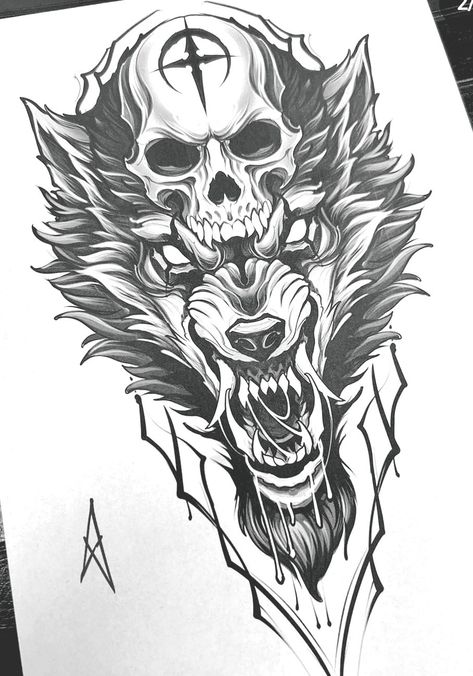 Werewolf Tattoo, Tattoo Design For Hand, Skull Art Tattoo, Lion Tattoo Sleeves, Black Tattoo Cover Up, Z Tattoo, Norse Tattoo, Nordic Tattoo, Wolf Tattoo Design