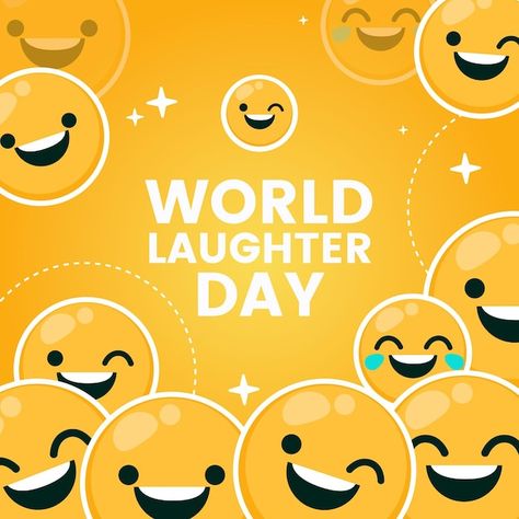 World Laughter Day Creative, Laughter Day Creative Ads, World Press Freedom Day, World Laughter Day, Laughter Day, Press Freedom, World Smile Day, Flat World, Day Illustration