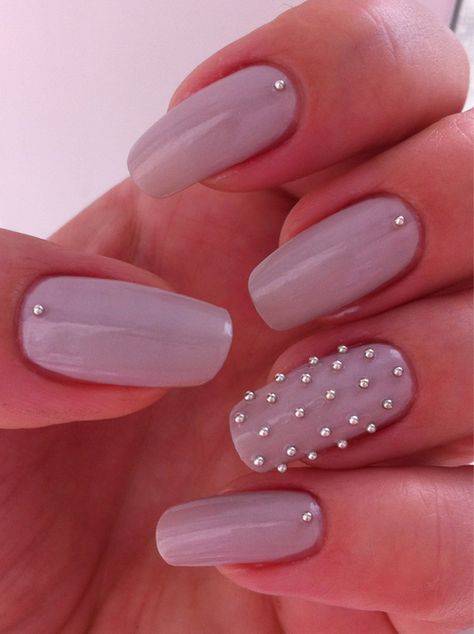 We love these pretty Lavender nails with mini silver stud detailing #nailart...x Do It Yourself Nails, Lavender Nails, Studded Nails, Her Nails, Pink Nail Art, Hot Nails, Fabulous Nails, Fancy Nails, Creative Nails