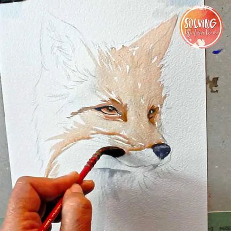 How To Paint A Fox In Watercolor With 3 Colors - Solving Watercolour Painting A Person, Fox Watercolor Painting, Fox Paintings, Watercolor Fox Tattoos, Paint Animals, Watercolour Animals, Series Ideas, Loose Watercolor Paintings, Fox Artwork