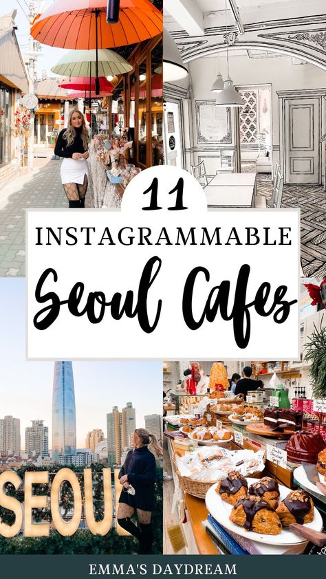 Instagrammable Cafe, Instagramable Cafe, Korean Cafes, Cafe Korea, Korea Cafe Aesthetic, Cafe In Seoul, Seoul Coffee Shop, Cafe Seoul, Cute Cafes In Korea