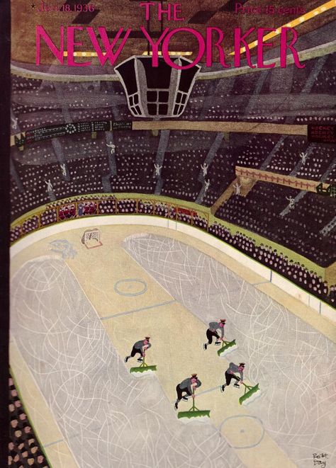 A great New Yorker hockey cover for NHL opening night. (h/t @mortimersdad) Rugby Art, Hockey Posters, The New Yorker Magazine, New Yorker Magazine, Vintage Hockey, New Yorker Covers, Sport Art, Pottery Classes, Vintage New York