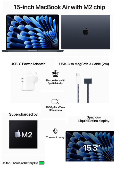 Mac Book Air M2 Midnight, Macbook Midnight Blue, Macbook Air M2 15 Inch, Macbook Air Midnight, Macbook Air M2 Midnight, Laptop Aesthetics, Macbook M2 Air, Macbook Air 15 Inch, Macbook Air M2