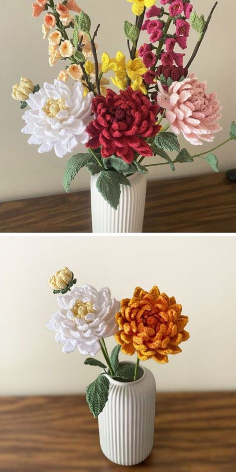 32 Free Crochet Flower Patterns Free Crochet Flower Patterns, Diy Crochet Flowers, Irish Crochet Flowers, Crochet Garden, String Crafts, Crochet Flowers Free Pattern, Yarn Flowers, Crochet Bouquet, Crochet Plant