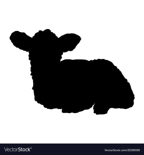 Lamb Silhouette Clip Art, Lamb Silhouette, Sheep Template Free Printable, Sheep Silhouette, Outdoor Nativity Scene, Nativity Silhouette, Outdoor Nativity, Dark Portrait, The Nativity Story