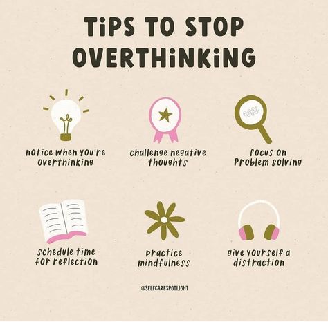 Your Overthinking, Stop Overthinking, Practicing Self Love, Mental Health Facts, Self Care Bullet Journal, Self Confidence Tips, Positive Self Affirmations, Mental And Emotional Health, Self Care Activities