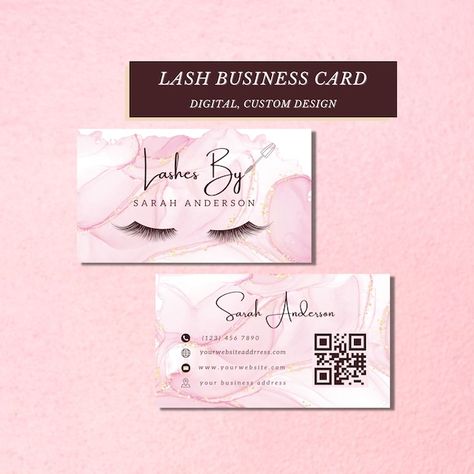 SuppliesByBahar - Etsy Bulgaria Business Card For Lashes, Business Card Front And Back Design, Eyelash Tech Business Cards, Eyelash Extension Business Cards, Business Cards Lashes, Eyelash Card Design, Makeup Buissness Cards Ideas, Lash Tech Business Cards Ideas, Eyelash Extensions Business Cards