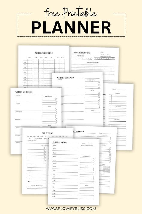 Craft Designs for You Daily Planner Template Free Printables, Free Life Planner Printables, Undated Planner Printables Free, A6 Planner Inserts Free Printables, Free Printable Daily Planner Template, Free Daily Planner Template, Mom Planner Printables Free, Weekly Planner Template Free Printable, A5 Planner Printables Free