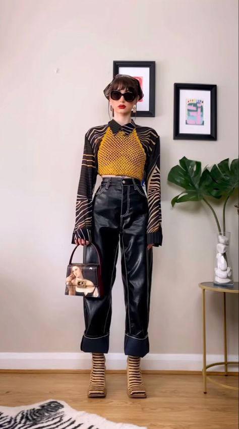 Different Styles Fashion List Names, Maximalist Layering Outfit, Unique Outfits Creative Fashion, Goth Librarian, Colorful Goth, Maximalism Fashion, Maximalist Outfit, Boho Fashion Winter, Tiktok Dance