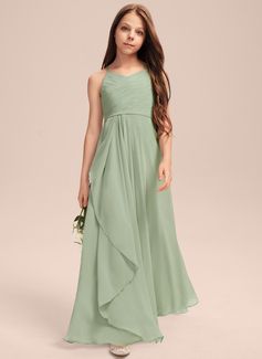 Young Bridesmaid Dresses, Sage Bridesmaid Dresses, Girls Bridesmaid Dresses, Sage Green Bridesmaid Dress, Fall Bridesmaid Dresses, Cheap Party Dresses, Bridesmaid Dressing Gowns, Junior Bridesmaid Dress, Cascading Ruffles