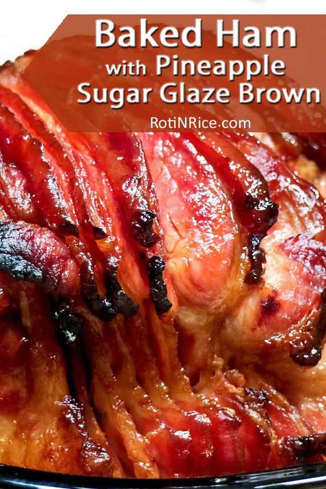 Baked Ham Glaze Recipe, Pineapple Brown Sugar Glaze, Brown Sugar Ham Recipes, Ham Glaze Recipe Brown Sugar, Baked Ham Glaze, Glaze Ham, Pineapple Glaze For Ham, Ham With Pineapple, Baked Ham With Pineapple