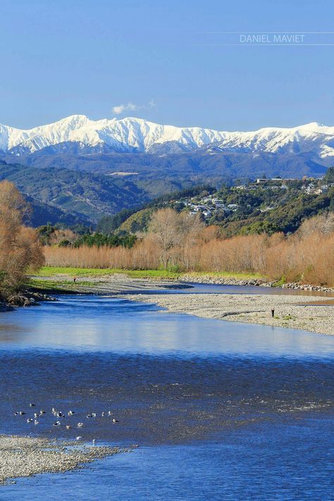 My home. Tararua Ranges August 2016 by Daniel Maviet. Taken from Kennedy Good Bridge, Lower Hutt, New Zealand. Lower Hutt New Zealand, Lower Hutt, New Caledonia, Small Island, Tasmania, Pacific Ocean, Places Around The World, Great Photos, My Home