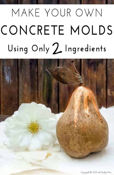 See how to make your own mold using two basic ingredients you probably have at home already. It's easy, fun, reusable and only takes a few minutes #mold #mould #ACraftyMix #concrete #DIY #siliconemold #DIYMold Concrete Molds Diy, Cement Projects, Two Ingredient, Concrete Diy Projects, Cement Art, Diy Silicone, Concrete Ideas, Concrete Molds, Concrete Crafts