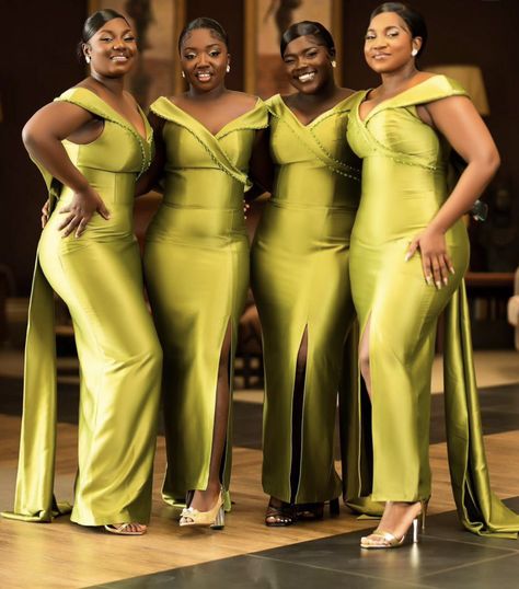 Lime Green Wedding Theme Bridesmaid Dresses, Maid Of Honor's Outfit, Materials Gown Style, Braidsmaid Dresses, Latest Bridesmaid Dresses, African Bridesmaid Dresses, Designer Bridesmaid Dresses, Dinner Dress Classy, Mermaid Bridesmaid Dresses