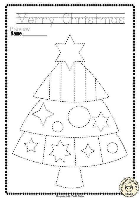 Help your child develop their pre-writing and fine motor skills with «Christmas Trace and Color Pages” This .pdf file includes 14 Christmas themed Tracing and Coloring Worksheets. This is a perfect activity for your young artists. #tracing #prewriting #motorskills #tracingworksheets #prekindergarten #kindergarten #AMStudio Preschool Christmas Worksheets, Christmas Tracing, Free Printable Christmas Worksheets, Christmas Worksheets Kindergarten, Coloring Worksheets For Kindergarten, Preschool Christmas Activities, Holiday Worksheets, Coloring Worksheets, Christmas Coloring Sheets