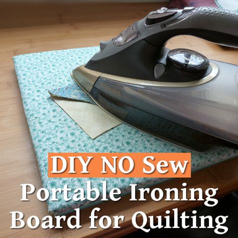 How to Make a DIY Tabletop Ironing Board a Mini Portable Board Pad You Can Iron on for Small Quilting and Sewing Projects Small Ironing Board Ideas, Portable Ironing Board Diy, Diy Ironing Mat, Diy Pressing Mat, Quilting Ironing Board How To Make, Ironing Pad Table Top, Diy Quilters Ironing Board, Diy Quilting Ironing Board, How To Make A Small Ironing Board